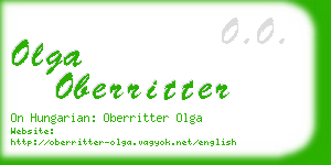 olga oberritter business card